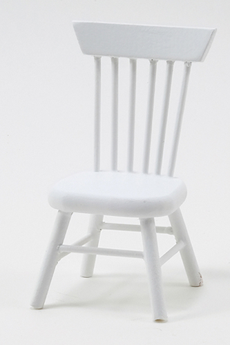 Dollhouse Miniature Chair, White 